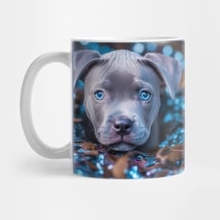 Blue nose shimmer Staffy Mug